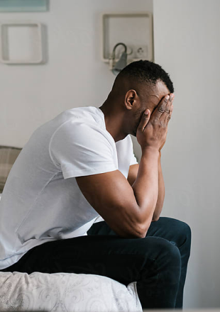 Image representing an individual prone to stress
